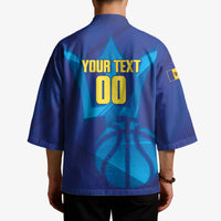 Barbados Basketball Custom Kimono Barbadian Trident Blue Version