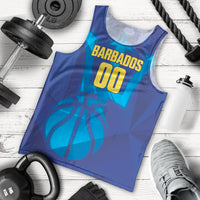 Barbados Basketball Custom Men Tank Top Barbadian Trident Blue Version