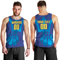 Barbados Basketball Custom Men Tank Top Barbadian Trident Blue Version