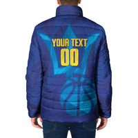 Barbados Basketball Custom Padded Jacket Barbadian Trident Blue Version