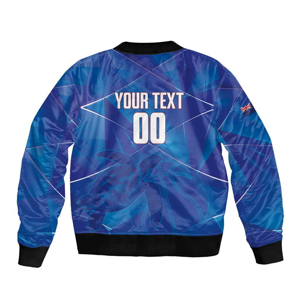 Cayman Islands Basketball Custom Bomber Jacket Sea Turtle Sporty Style