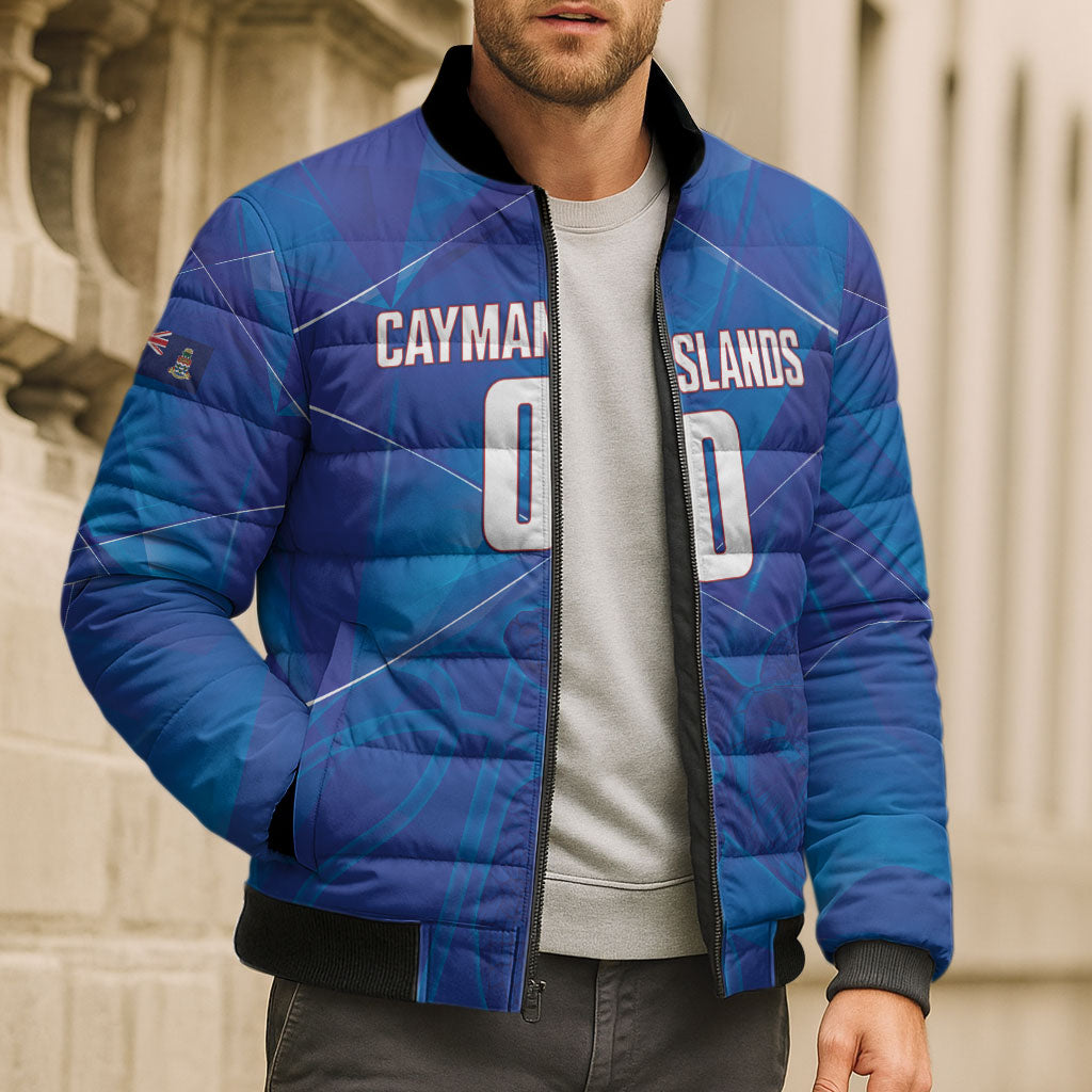 Cayman Islands Basketball Custom Bomber Puffer Jacket Sea Turtle Sporty Style