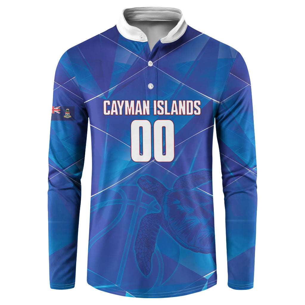 Cayman Islands Basketball Custom Button Sweatshirt Sea Turtle Sporty Style
