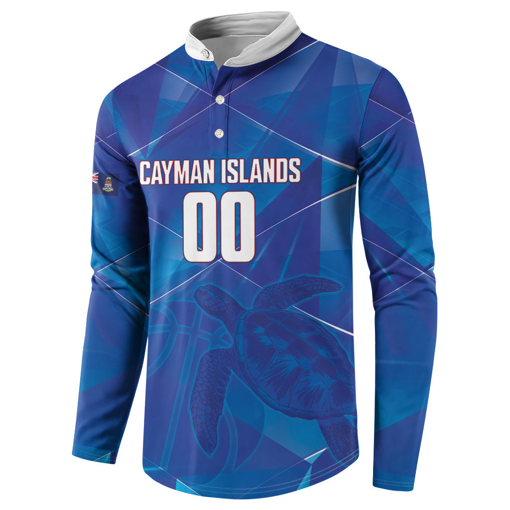 Cayman Islands Basketball Custom Button Sweatshirt Sea Turtle Sporty Style