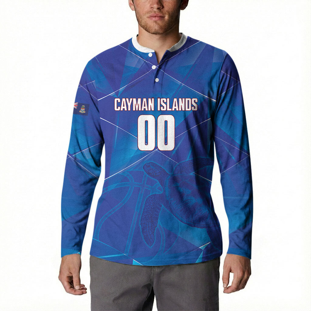 Cayman Islands Basketball Custom Button Sweatshirt Sea Turtle Sporty Style