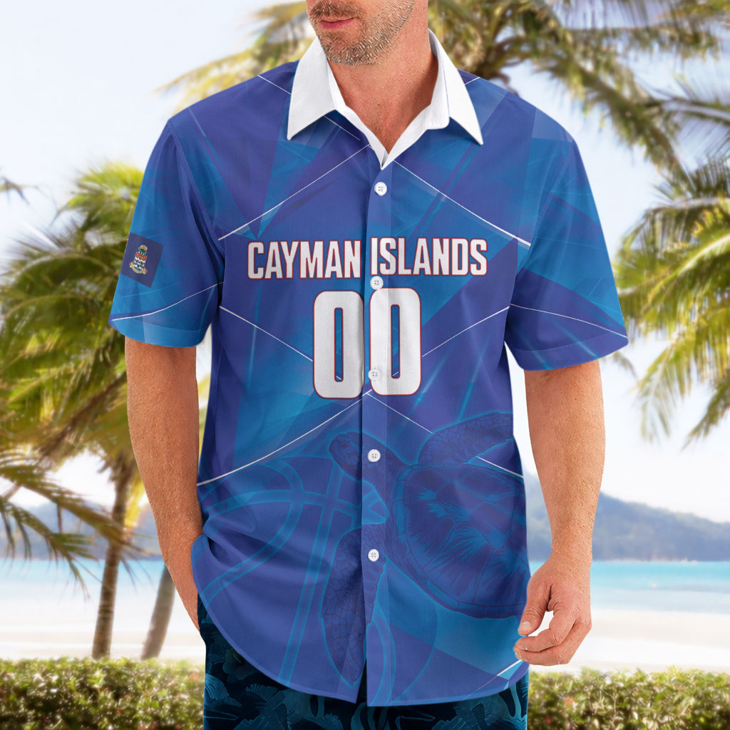 Cayman Islands Basketball Custom Hawaiian Shirt Sea Turtle Sporty Style