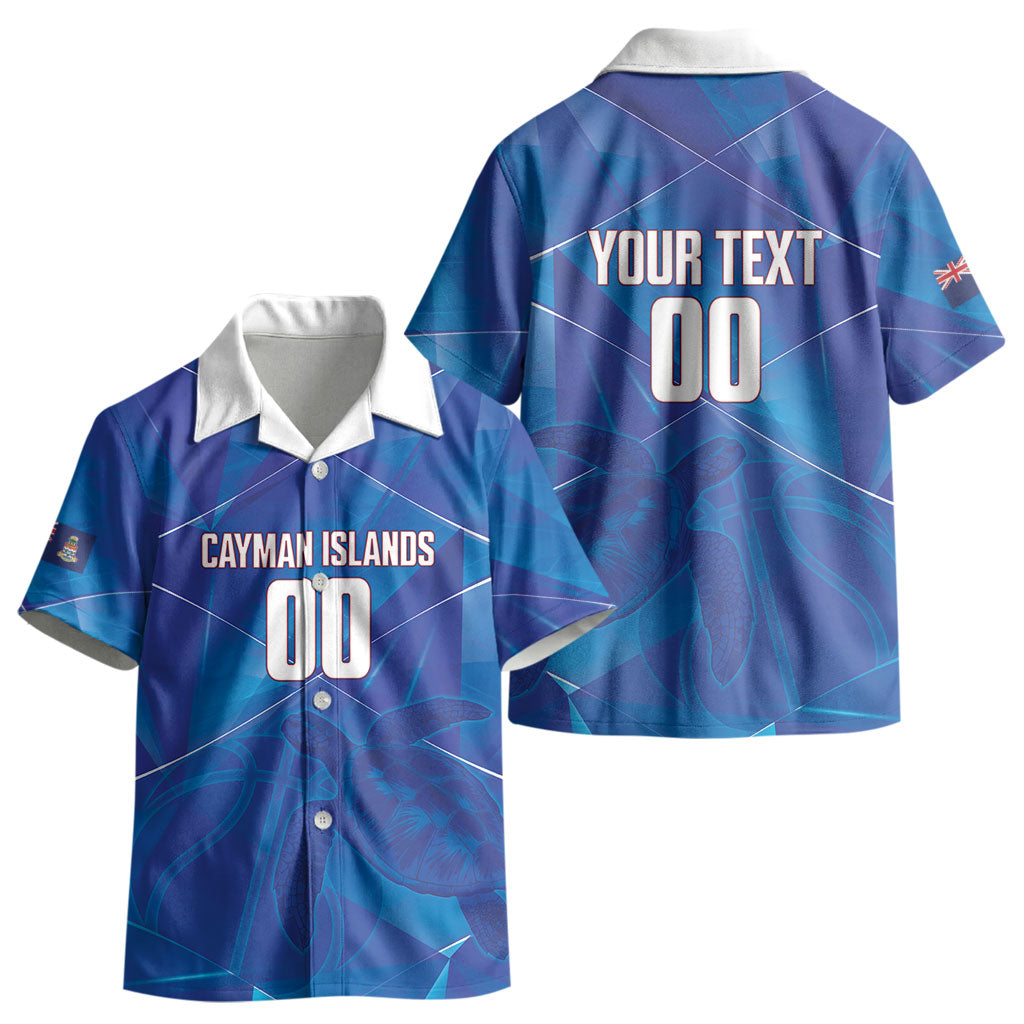 Cayman Islands Basketball Custom Kid Hawaiian Shirt Sea Turtle Sporty Style