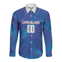 Cayman Islands Basketball Custom Long Sleeve Button Shirt Sea Turtle Sporty Style
