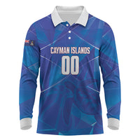 Cayman Islands Basketball Custom Long Sleeve Polo Shirt Sea Turtle Sporty Style