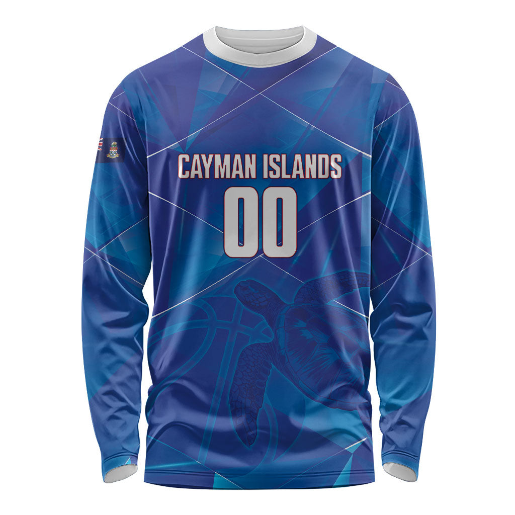 Cayman Islands Basketball Custom Long Sleeve Shirt Sea Turtle Sporty Style