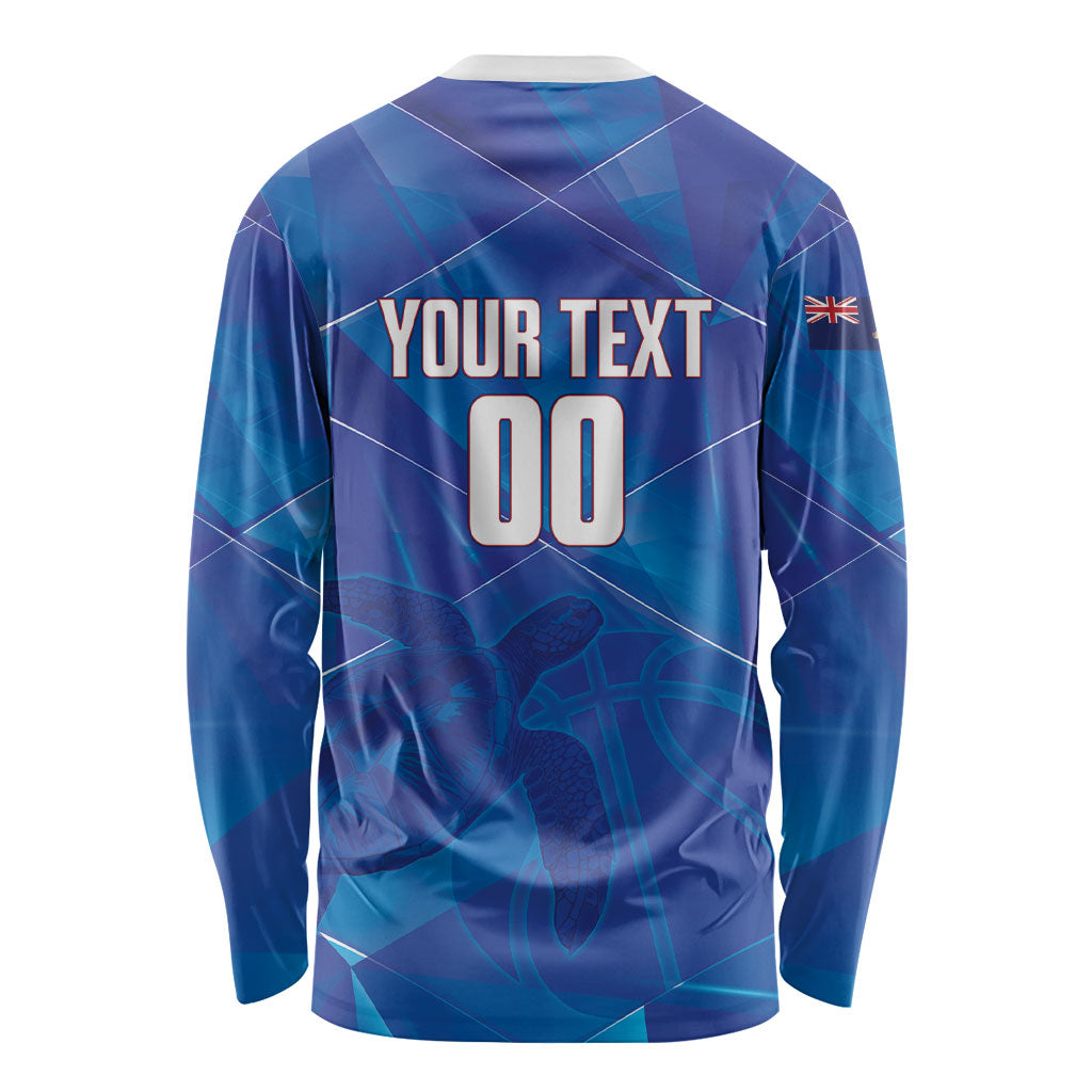 Cayman Islands Basketball Custom Long Sleeve Shirt Sea Turtle Sporty Style