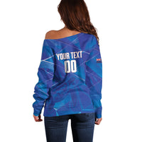 Cayman Islands Basketball Custom Off Shoulder Sweater Sea Turtle Sporty Style