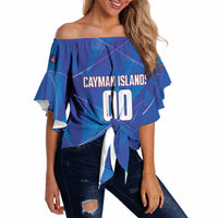 Cayman Islands Basketball Custom Off Shoulder Wrap Waist Top Sea Turtle Sporty Style
