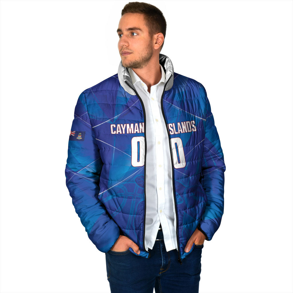Cayman Islands Basketball Custom Padded Jacket Sea Turtle Sporty Style