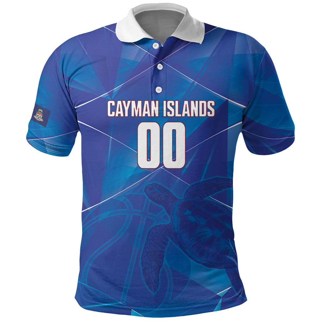 Cayman Islands Basketball Custom Polo Shirt Sea Turtle Sporty Style