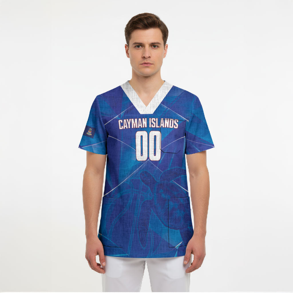 Cayman Islands Basketball Custom Scrub Top Sea Turtle Sporty Style