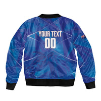Cayman Islands Basketball Custom Sleeve Zip Bomber Jacket Sea Turtle Sporty Style