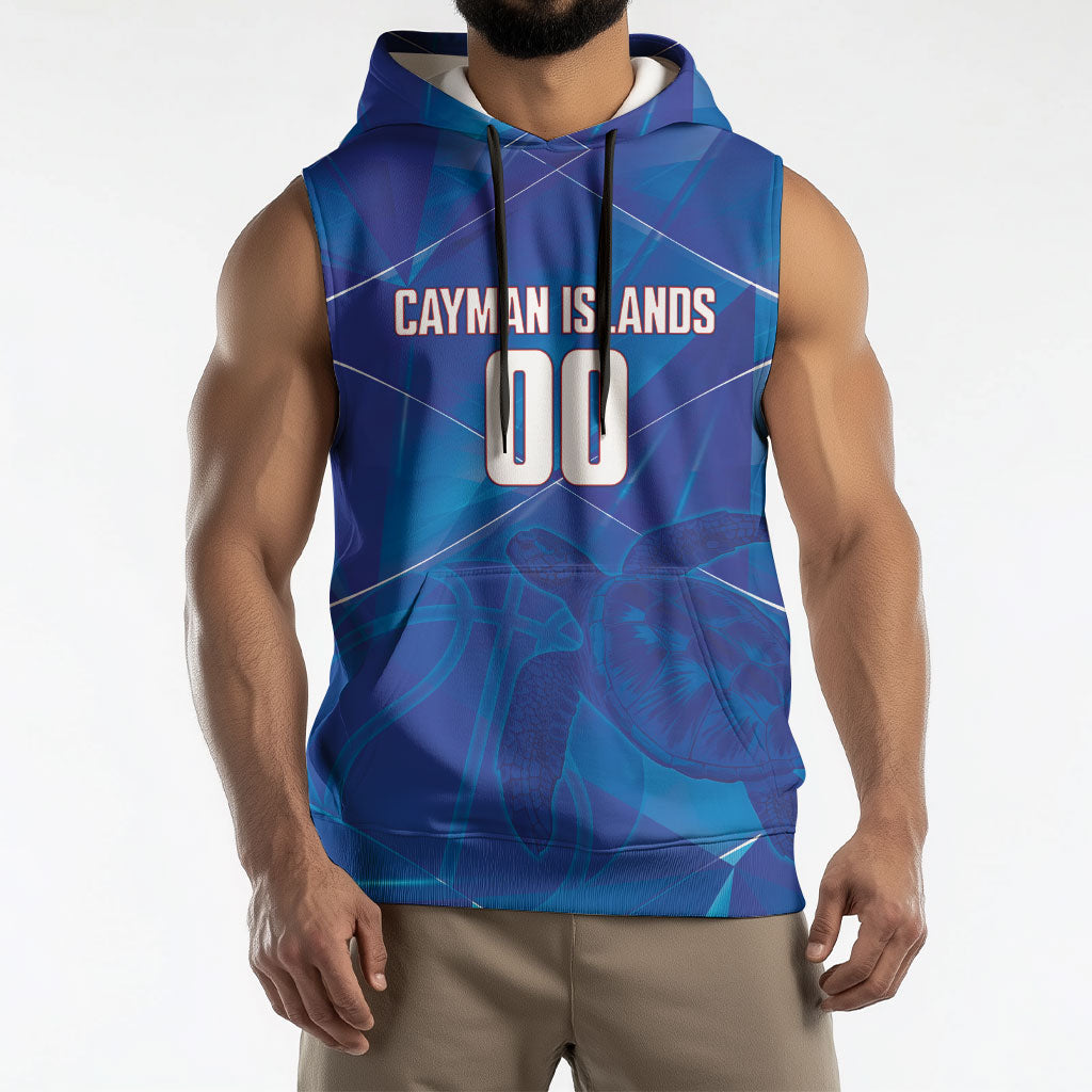 Cayman Islands Basketball Custom Sleeveless Hoodie Sea Turtle Sporty Style