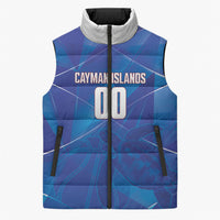 Cayman Islands Basketball Custom Sleeveless Puffer Jacket Sea Turtle Sporty Style