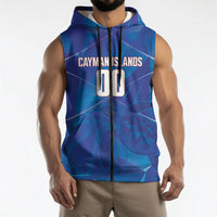 Cayman Islands Basketball Custom Sleeveless Zip Hoodie Sea Turtle Sporty Style