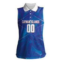 Cayman Islands Basketball Custom Women Sleeveless Polo Shirt Sea Turtle Sporty Style
