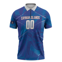 Cayman Islands Basketball Custom Zipper Polo Shirt Sea Turtle Sporty Style