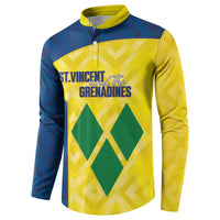 Saint Vincent and the Grenadines Basketball Custom Button Sweatshirt Sporty Style