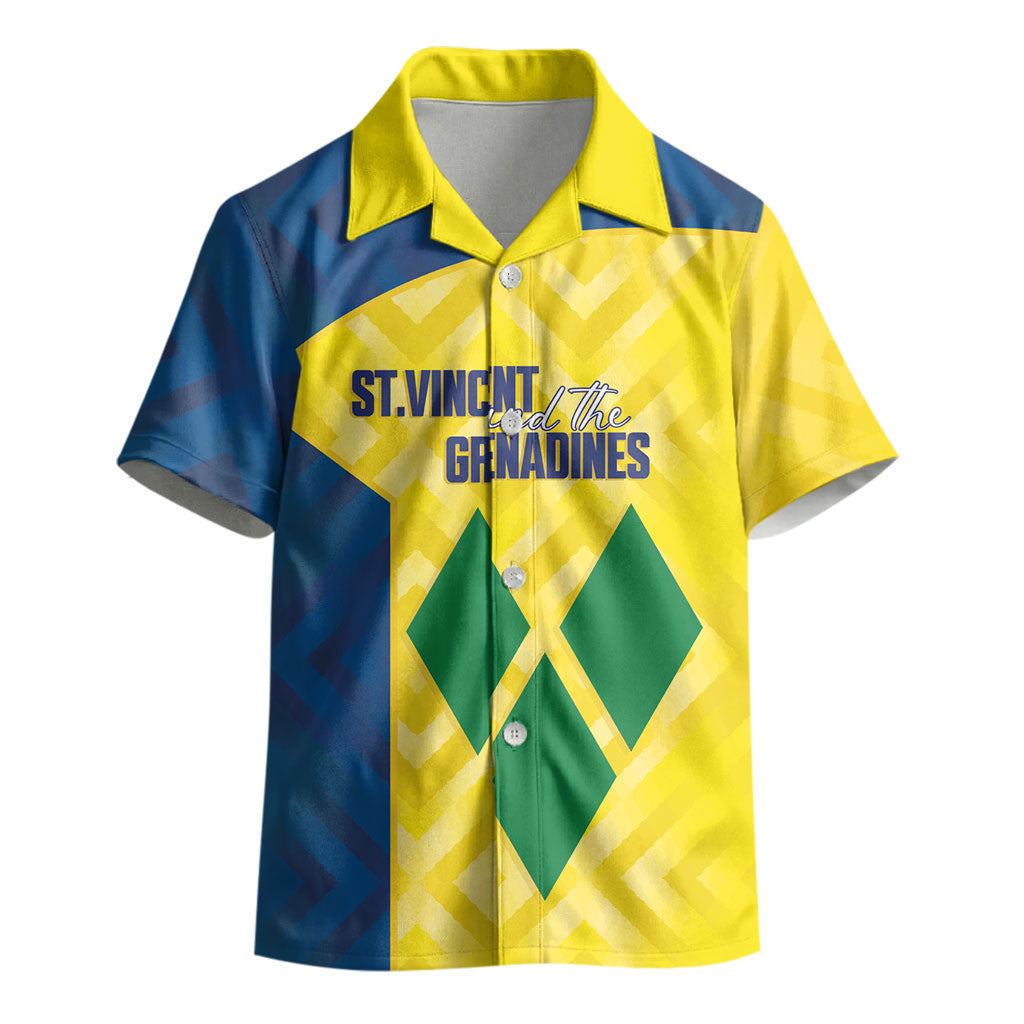 Saint Vincent and the Grenadines Basketball Custom Kid Hawaiian Shirt Sporty Style