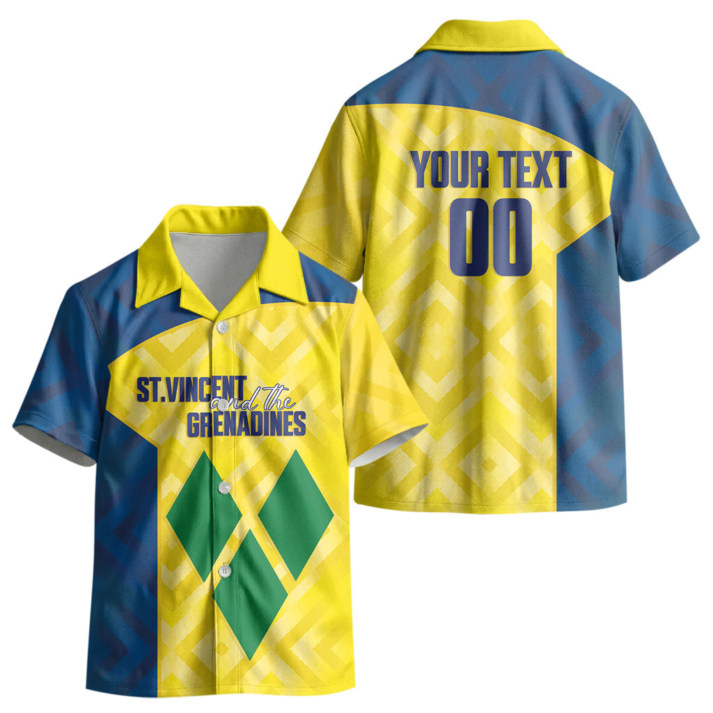 Saint Vincent and the Grenadines Basketball Custom Kid Hawaiian Shirt Sporty Style