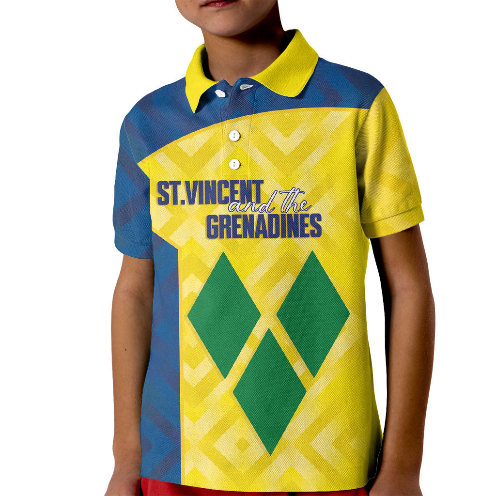 Saint Vincent and the Grenadines Basketball Custom Kid Polo Shirt Sporty Style