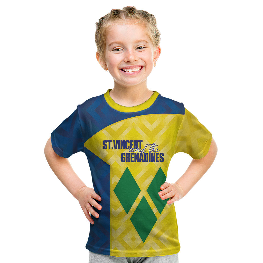 Saint Vincent and the Grenadines Basketball Custom Kid T Shirt Sporty Style