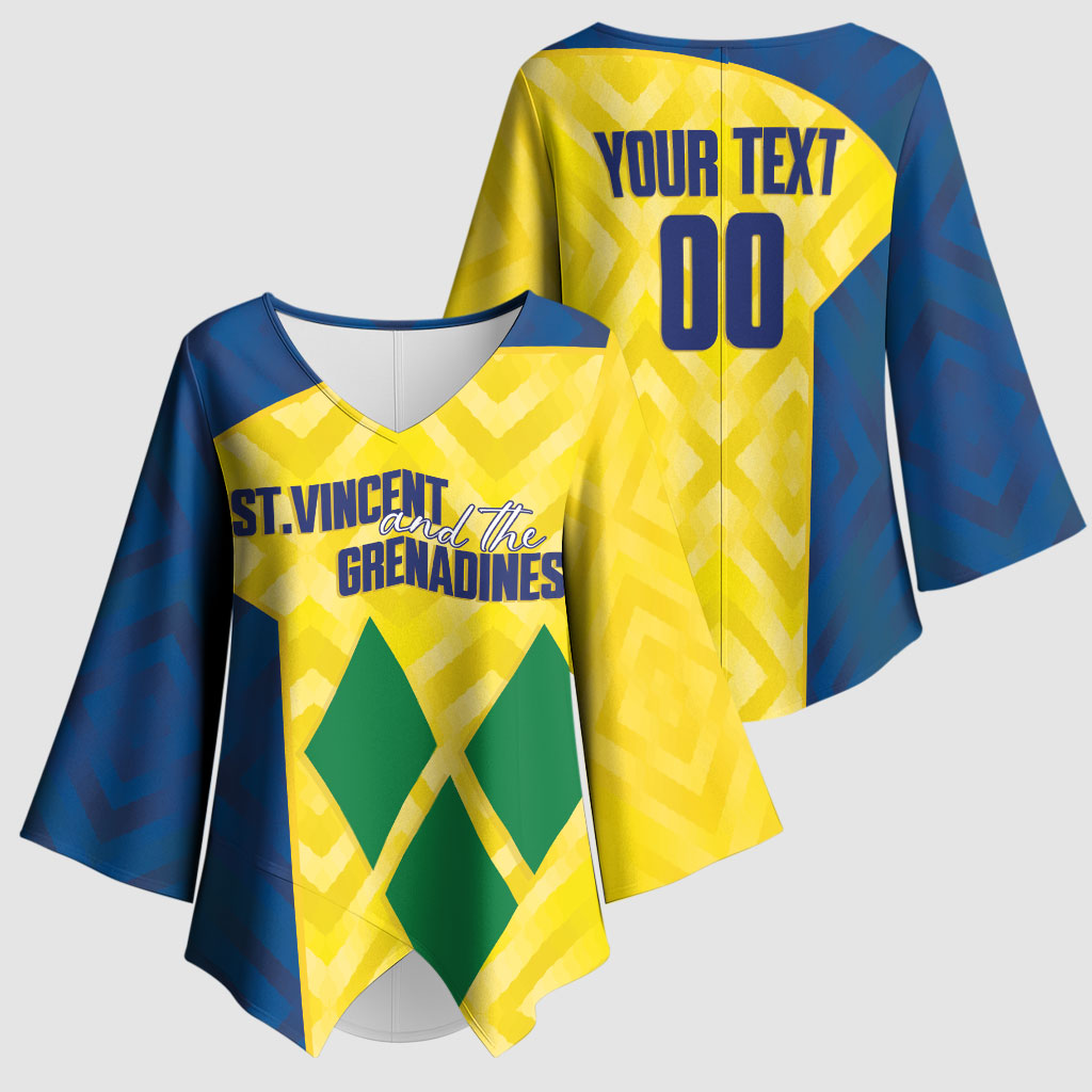 Saint Vincent and the Grenadines Basketball Custom Kimono Sleeve Blouse Sporty Style