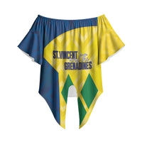 Saint Vincent and the Grenadines Basketball Custom Off Shoulder Wrap Waist Top Sporty Style