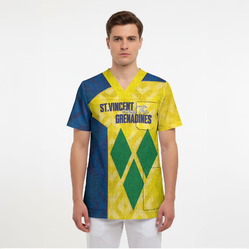 Saint Vincent and the Grenadines Basketball Custom Scrub Top Sporty Style