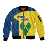 Saint Vincent and the Grenadines Basketball Custom Sleeve Zip Bomber Jacket Sporty Style