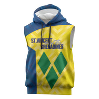 Saint Vincent and the Grenadines Basketball Custom Sleeveless Hoodie Sporty Style