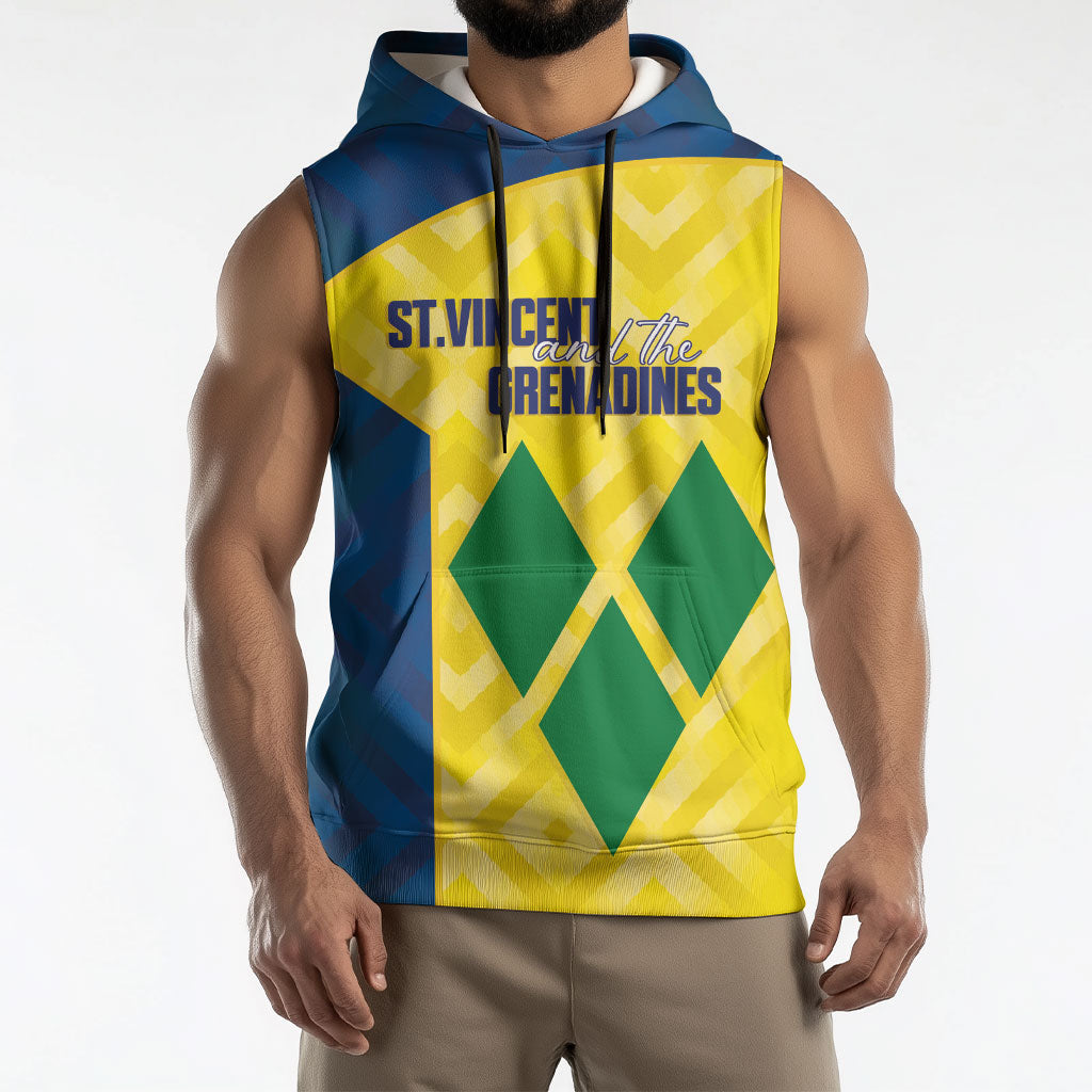 Saint Vincent and the Grenadines Basketball Custom Sleeveless Hoodie Sporty Style