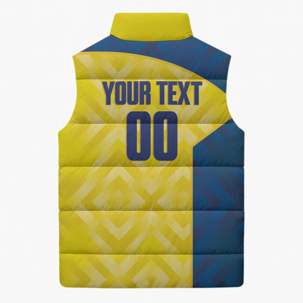 Saint Vincent and the Grenadines Basketball Custom Sleeveless Puffer Jacket Sporty Style
