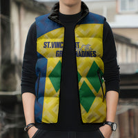 Saint Vincent and the Grenadines Basketball Custom Sleeveless Puffer Jacket Sporty Style