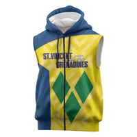 Saint Vincent and the Grenadines Basketball Custom Sleeveless Zip Hoodie Sporty Style