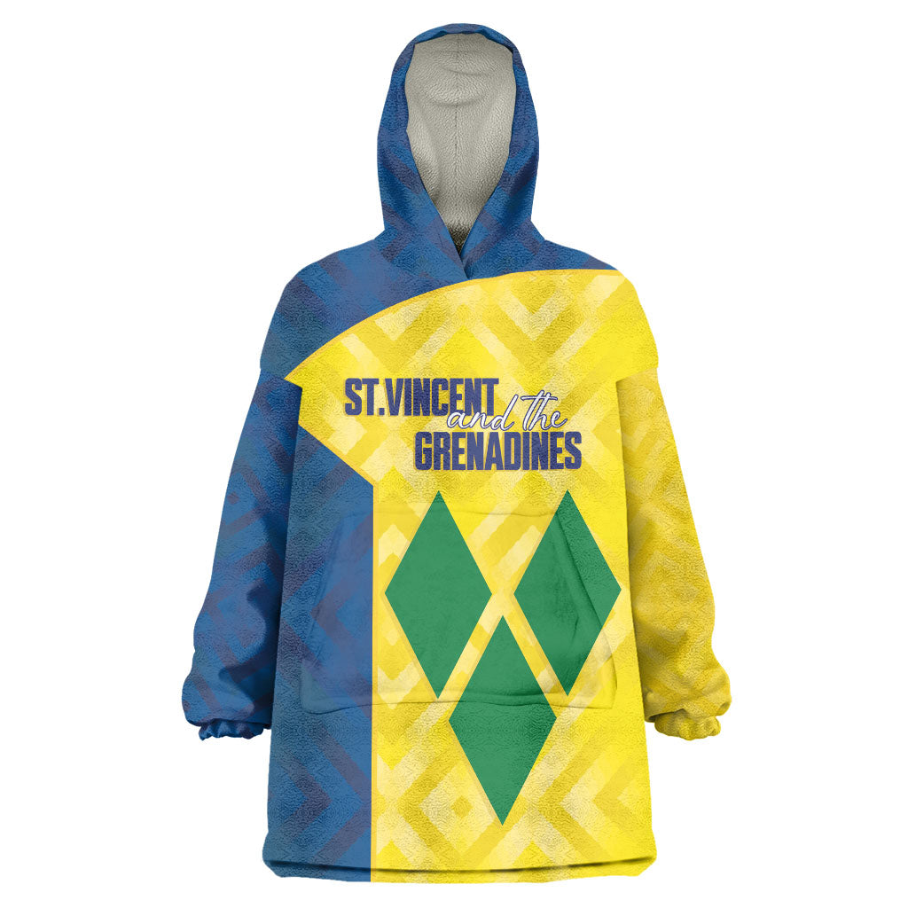Saint Vincent and the Grenadines Basketball Custom Wearable Blanket Hoodie Sporty Style
