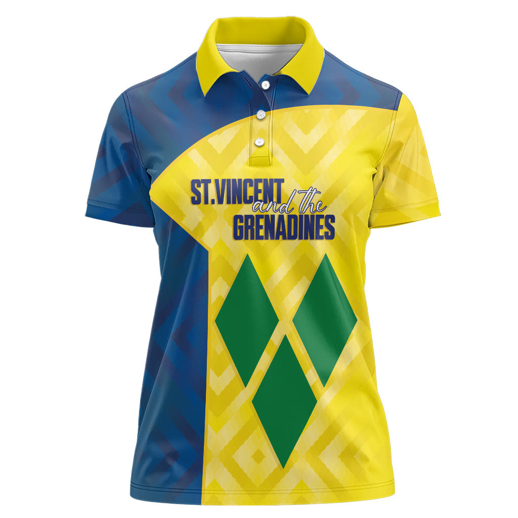 Saint Vincent and the Grenadines Basketball Custom Women Polo Shirt Sporty Style