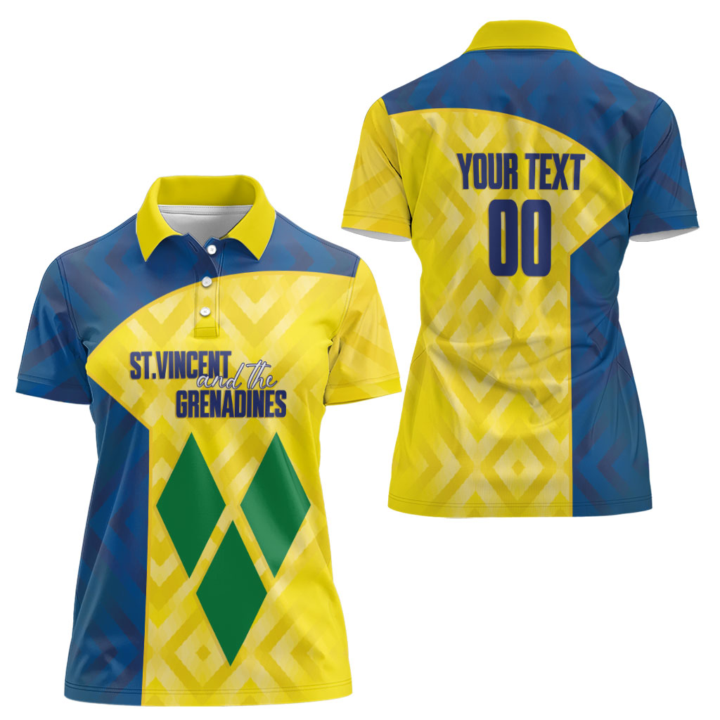 Saint Vincent and the Grenadines Basketball Custom Women Polo Shirt Sporty Style
