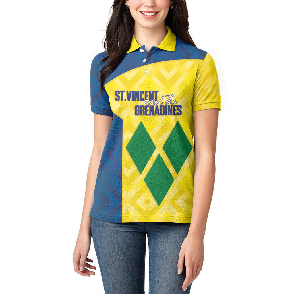 Saint Vincent and the Grenadines Basketball Custom Women Polo Shirt Sporty Style