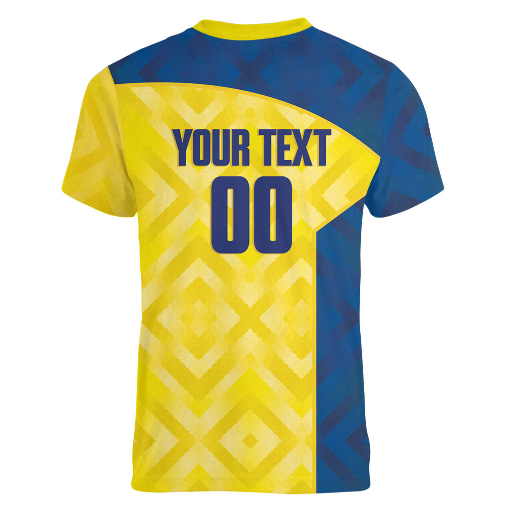 Saint Vincent and the Grenadines Basketball Custom Women V-Neck T-Shirt Sporty Style