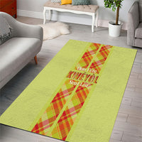 Bon Fete Kweyol Sent Lisi Area Rug Saint Lucia Creole Day Madras Motifs Yellow