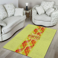 Bon Fete Kweyol Sent Lisi Area Rug Saint Lucia Creole Day Madras Motifs Yellow