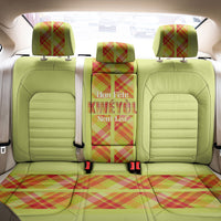 Bon Fete Kweyol Sent Lisi Back Car Seat Cover Saint Lucia Creole Day Madras Motifs Yellow