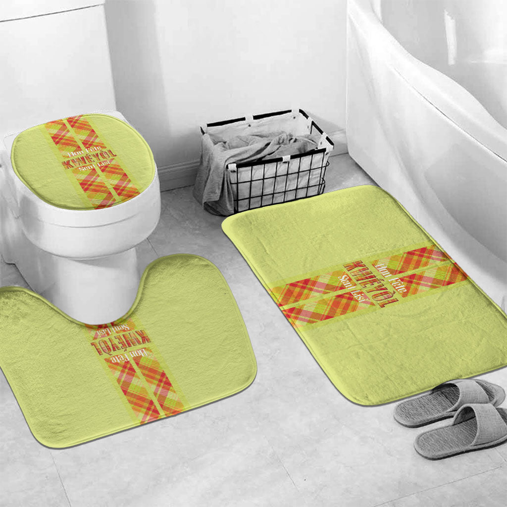 Bon Fete Kweyol Sent Lisi Bathroom Set Saint Lucia Creole Day Madras Motifs Yellow