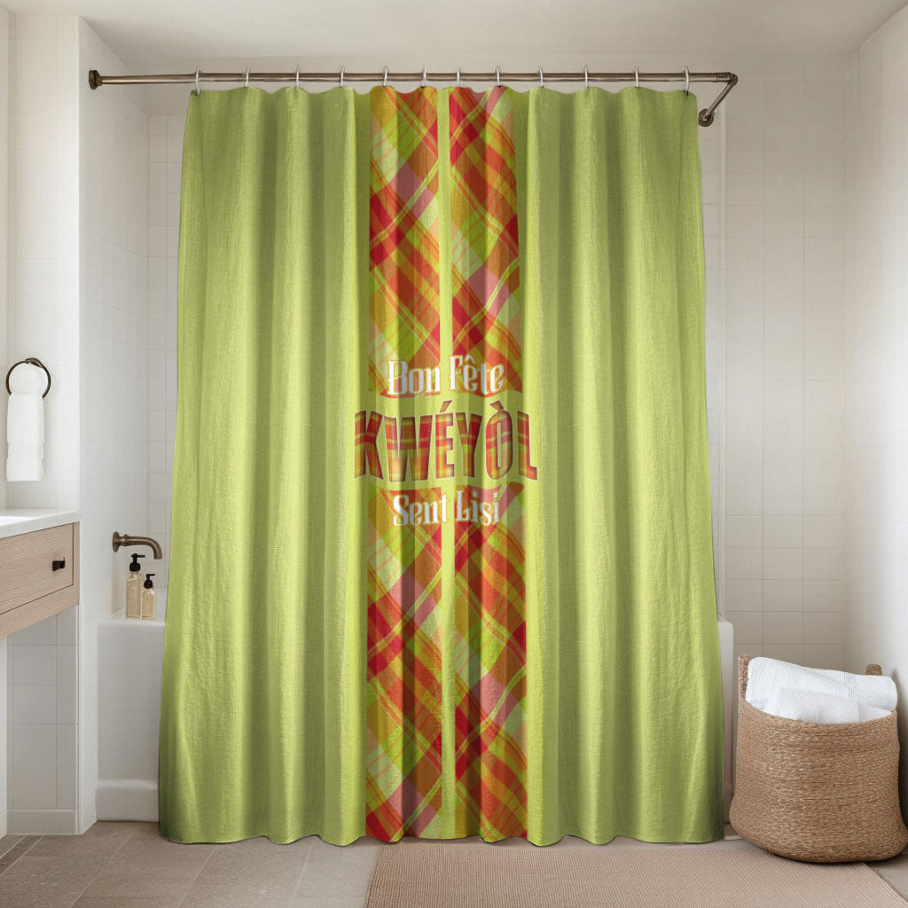Bon Fete Kweyol Sent Lisi Bathroom Set Saint Lucia Creole Day Madras Motifs Yellow